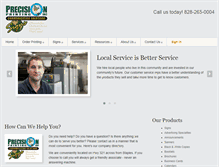 Tablet Screenshot of precisionprintinggroup.com
